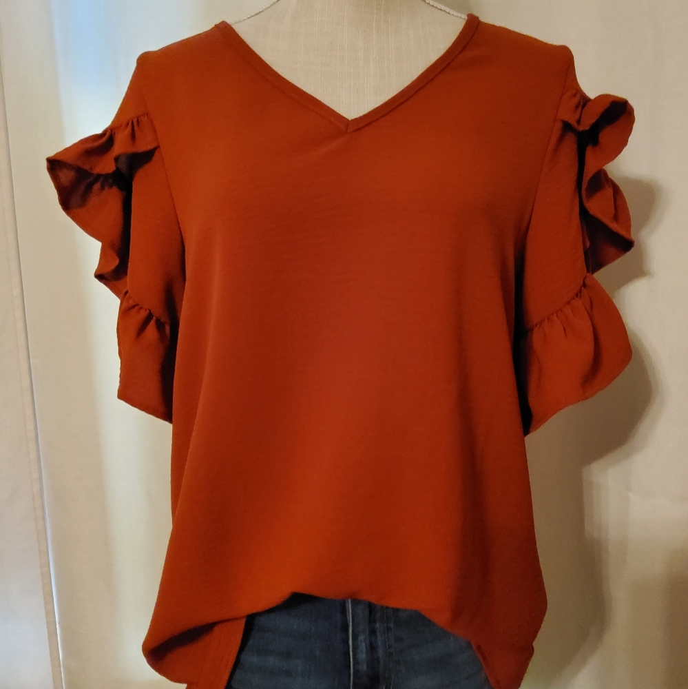 FSL Apparel Rust Blouse